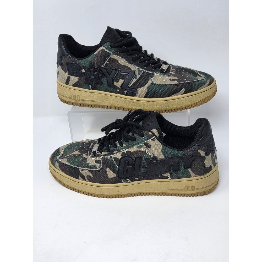Glo Gang Glo Boyz Camo Sneakers Chief Keef Glory Boyz Woodland Camouflage US 9